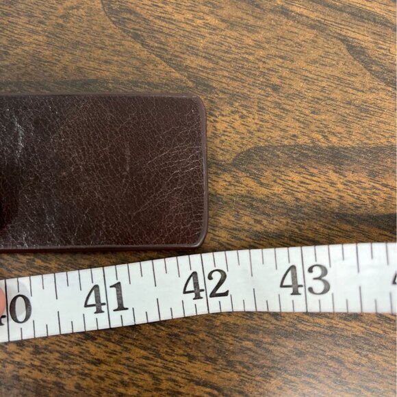 Brown Leather Belt With Gold Accents By W By Worth Size M main image 7